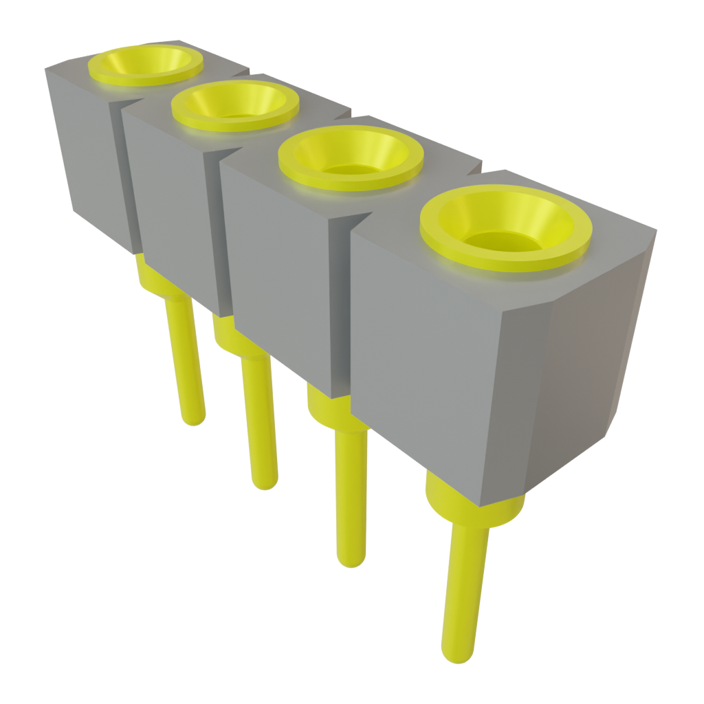 Samtec-SS-104-T-2 Connector Headers and PCB Receptacles Conn Socket Strip SKT 4 POS 2.54mm Solder ST Top Entry Thru-Hole Bulk