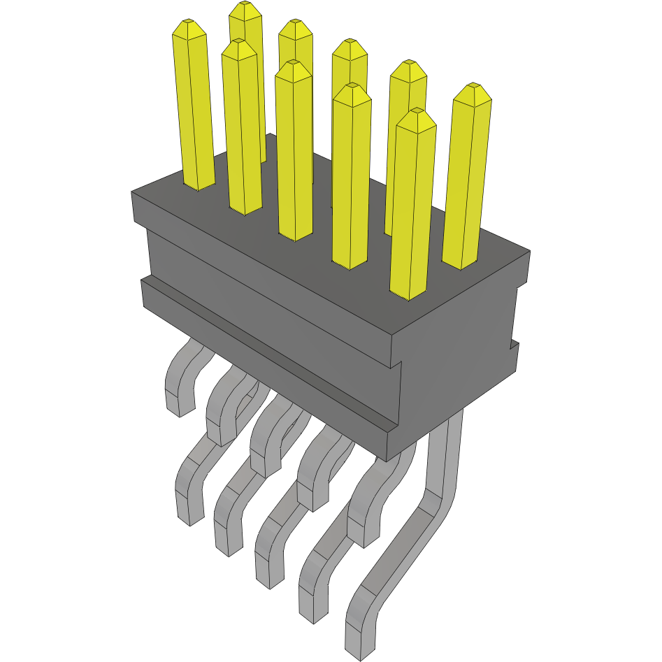 Samtec-FTSH-105-01-LTL-DH Piastre connettori e prese PCB Conn Unshrouded Header HDR 10 POS 1.27mm Solder RA Side Entry SMD TIGER CLAW™ Layer