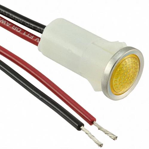 Visual Communications-1092D3-250VAC Panel Mount Indicators LED Panel Mount Indicator Uni-Color Amber 13000mcd 2-Pin