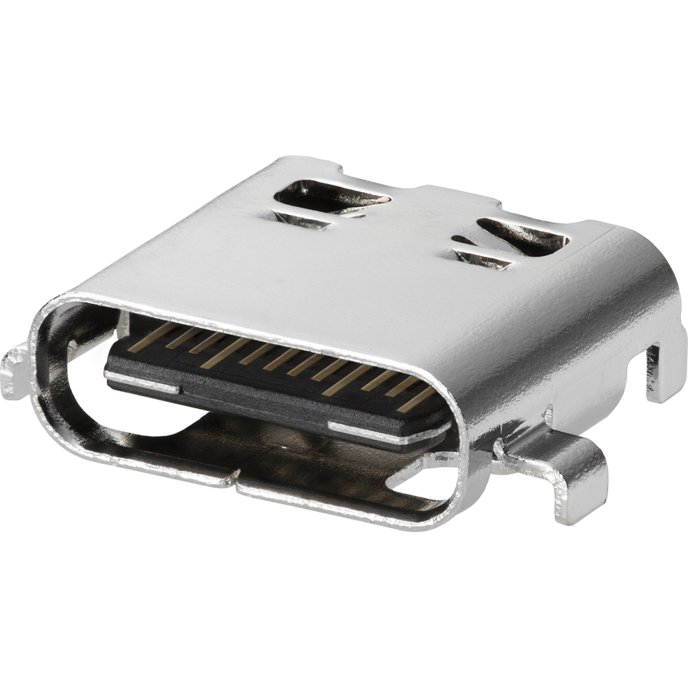 Molex-1054550101 Connector USB Conn USB 3.1 Type C RCP 24 POS 0.25mm Solder RA SMD 24 Terminal 1 Port USB 3.1 T/R