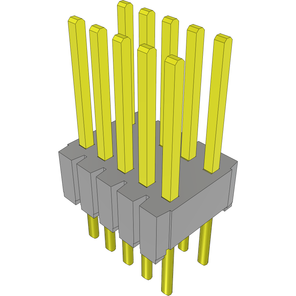 Samtec-HTMS-105-01-S-D Steckverbinderleisten und Leiterplattenbuchsen Conn Unshrouded Header HDR 10 POS 1.27mm Solder ST Top Entry Thru-Hole Layer