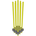 Conn Unshrouded Header HDR 9 POS 2.54mm Solder ST Top Entry Thru-Hole Bulk