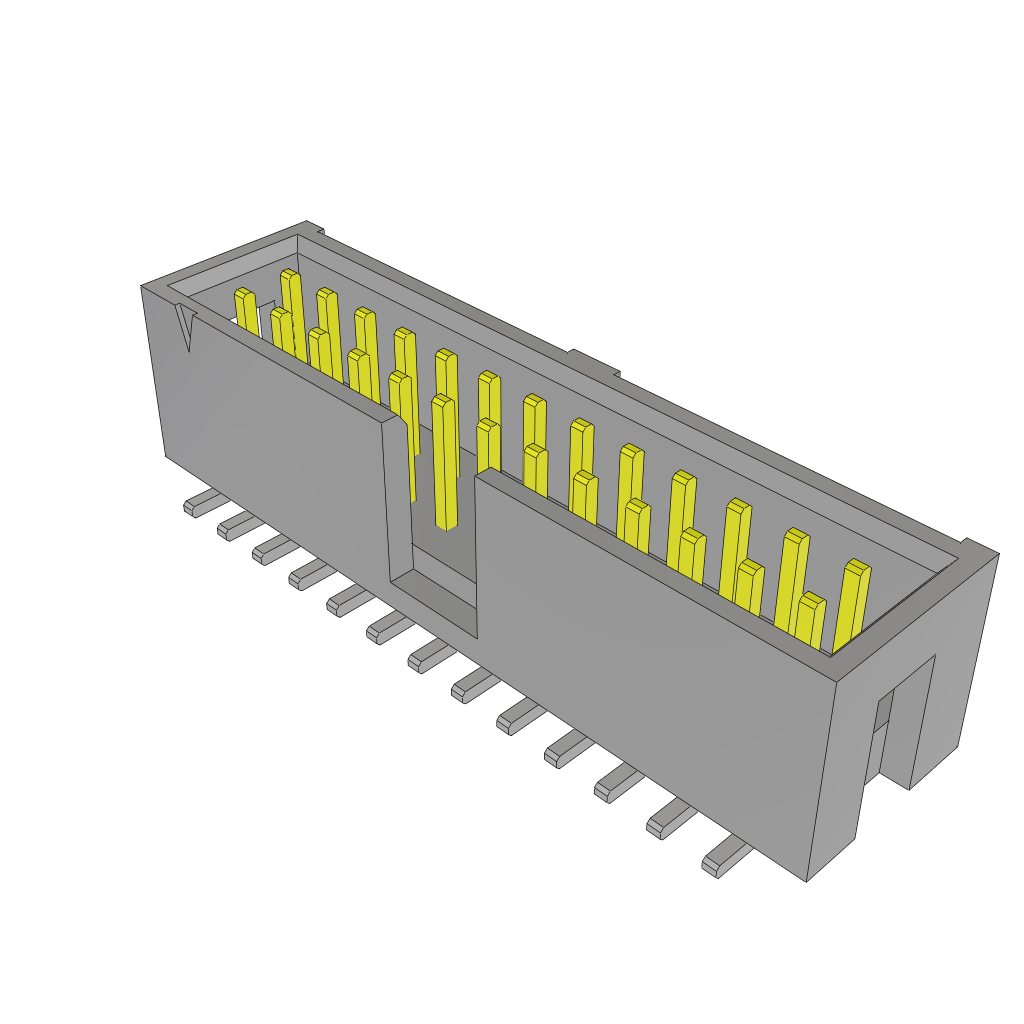 Samtec-HTSS-113-01-L-DV Steckverbinderleisten und Leiterplattenbuchsen Conn Shrouded Header (4 Sides) HDR 26 POS 2.54mm Solder ST Top Entry SMD Tube