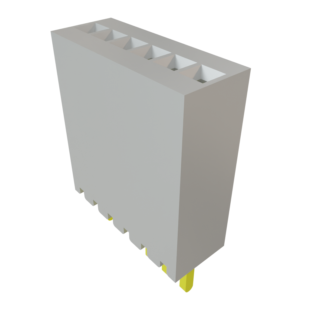 Samtec-SMS-106-01-S-S Embases de raccordement et réceptacles PCB Conn Socket Strip SKT 6 POS 1.27mm Solder ST Thru-Hole Bulk