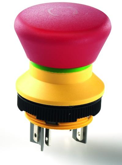 RAFI GmbH & Co. KG-1.15.105.002/0000 Switch Emergency Stop Switch Emergency Stop N.C. DPST Mushroom Button 3A 250VAC 250VDC Quick Connect Panel Mount