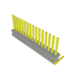 Conn Unshrouded Header HDR 16 POS 1.27mm Solder RA Side Entry Thru-Hole Tube