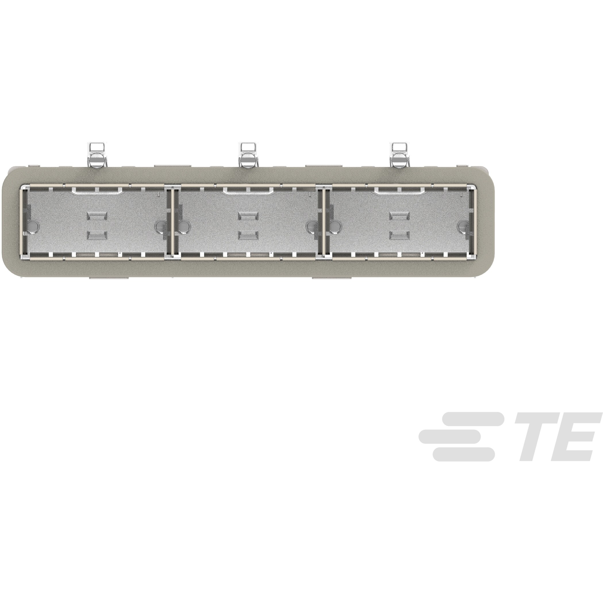TE Connectivity-2170769-7 Connector Card Edge CAGE ASSY, QSFP28, 1X3, Gasket, HS, LP