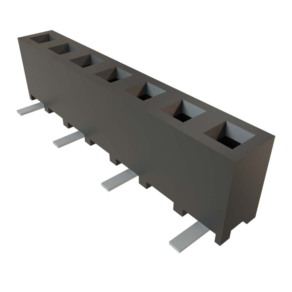 Samtec-SMM-107-02-S-S Steckverbinderleisten und Leiterplattenbuchsen Conn Socket Strip SKT 7 POS 2mm Solder ST Top Entry SMD TIGER EYE™ Tube