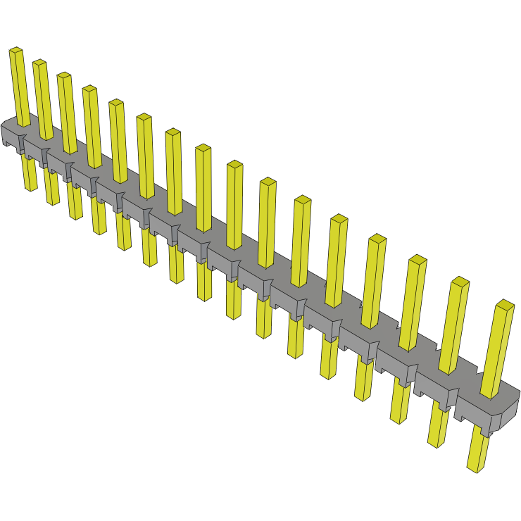 Samtec-MTLW-116-07-T-S-222 Steckverbinderleisten und Leiterplattenbuchsen Conn Unshrouded Header HDR 16 POS 2.54mm Solder ST Top Entry Thru-Hole Bulk