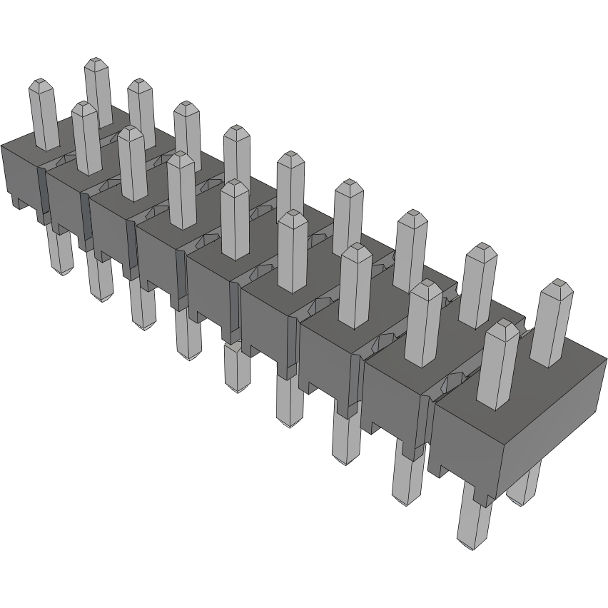 Samtec-HTSW-109-05-T-D-LL Cabezales del conector y receptáculos PCB Conn Unshrouded Header HDR 18 POS 2.54mm Solder ST Top Entry Thru-Hole Bulk