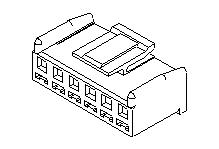 Molex-51144-0600 Gaine de câblage de raccordement discret Conn Housing RCP 6 POS 3.96mm Crimp ST Cable Mount Natural Bag