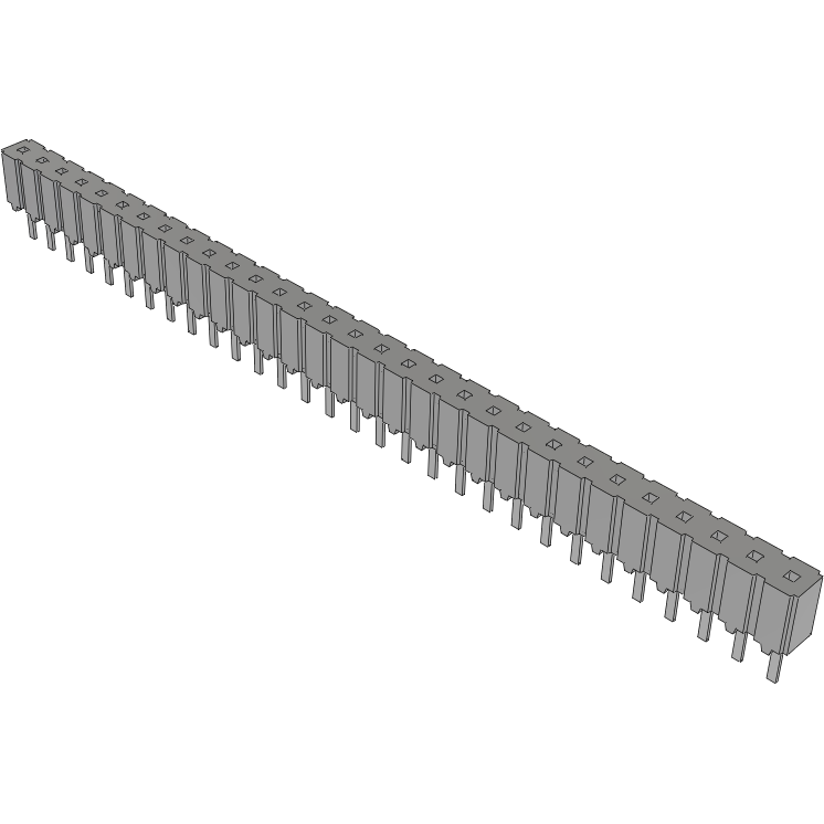 Samtec-CES-130-01-L-S Cabezales del conector y receptáculos PCB Conn Socket Strip SKT 30 POS 2.54mm Solder ST Thru-Hole Tube