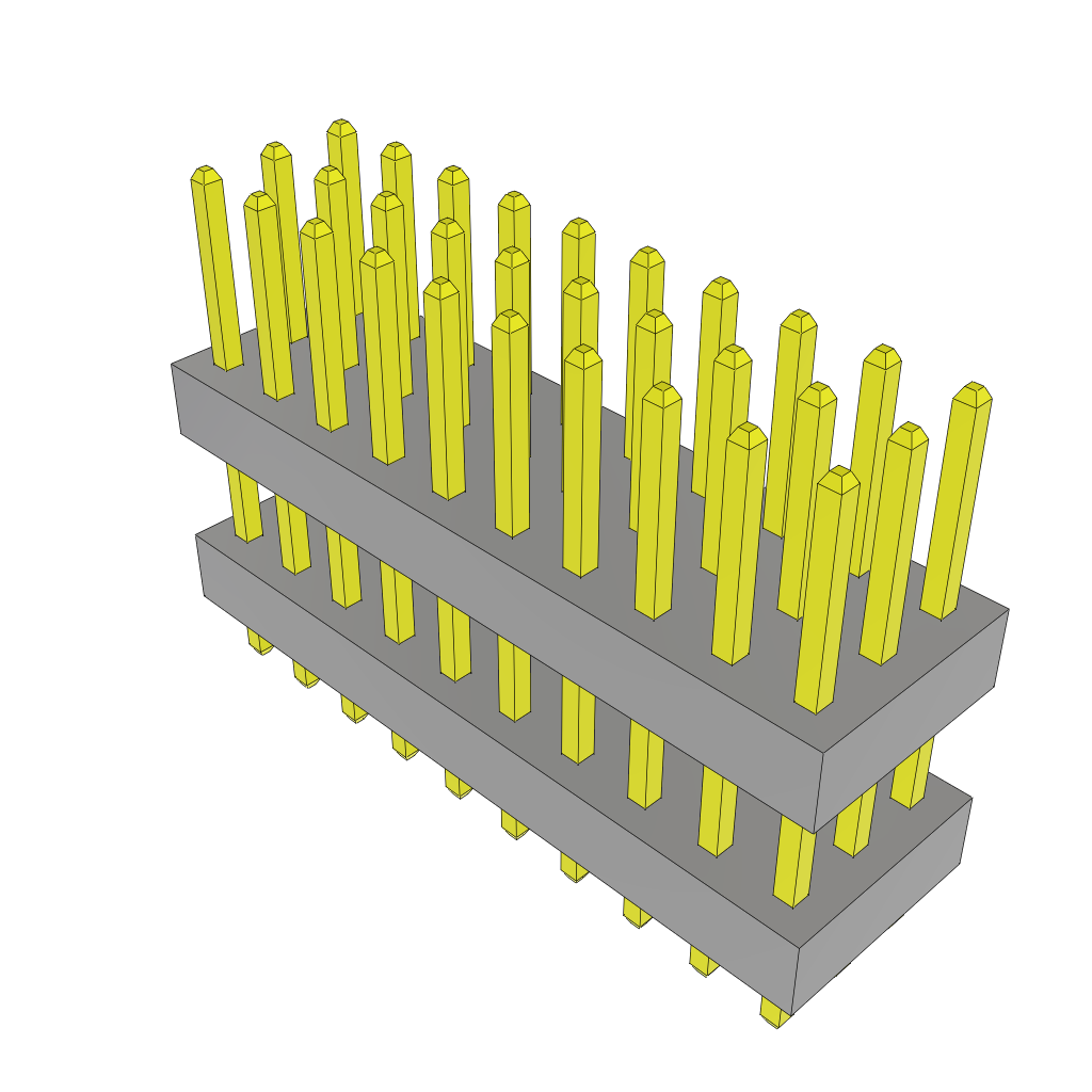Samtec-TW-10-04-G-T-280-075 Piastre connettori e prese PCB Conn Board Stacker HDR 30 POS 2mm Solder ST Top Entry Thru-Hole Bulk