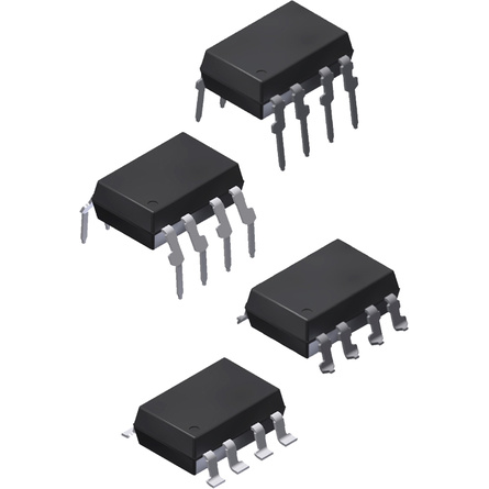 Vishay-6N136-X017T Optoisolateur de sortie de transistor et photovoltaïque Optocoupler DC-IN 1-CH Transistor With Base DC-OUT 8-Pin PDIP SMD T/R