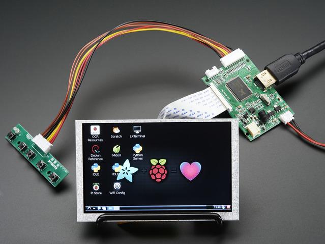 Adafruit Industries-1928 TFT-Module 5 Inch Display w/Mini Driver