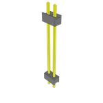 Conn Board Stacker HDR 2 POS 2.54mm Solder ST Top Entry Thru-Hole Bulk
