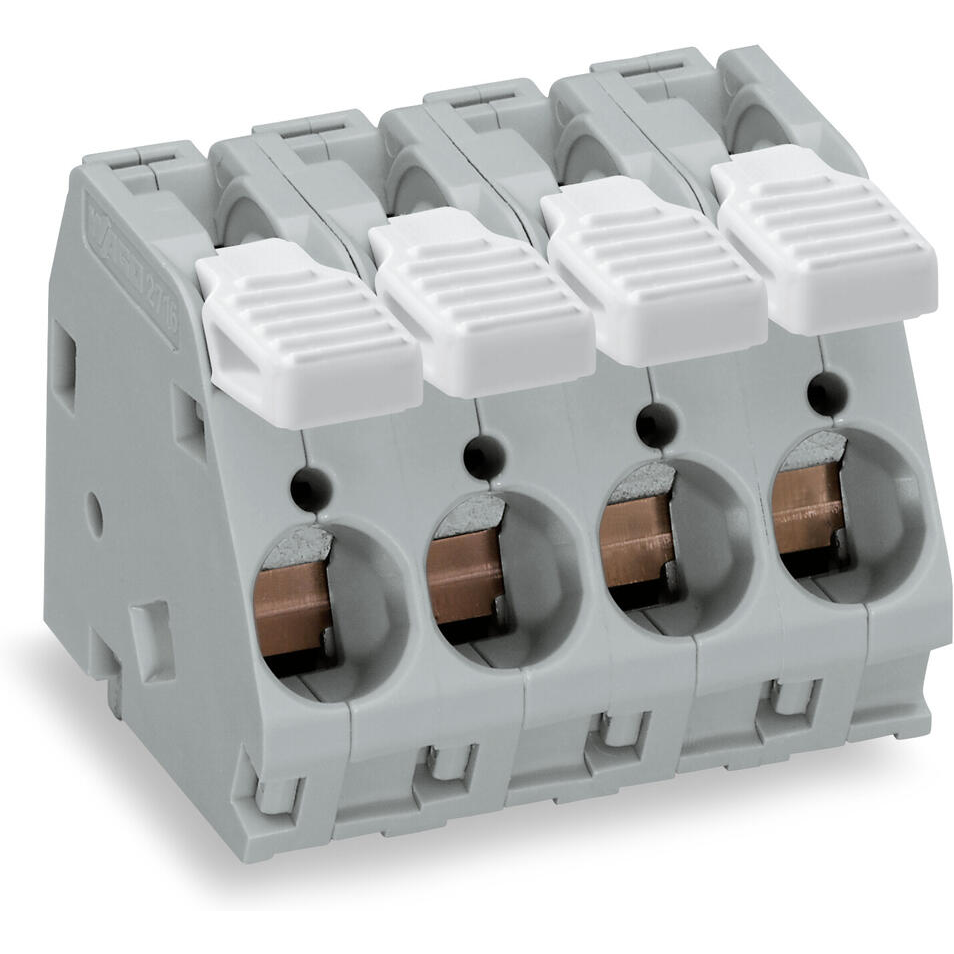 WAGO-2716-102 Steckverbinder, Klemmenblöcke Conn Terminal Block 2 POS 10mm Solder ST Thru-Hole 76A CAGE CLAMP® Box