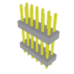 Conn Board Stacker HDR 12 POS 2mm Solder ST Top Entry Thru-Hole Bulk