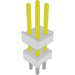 Conn Board Stacker HDR 4 POS 2.54mm Solder ST Thru-Hole Bulk