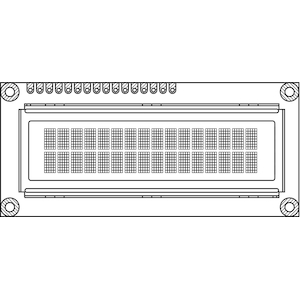 Vishay-OLED-016N002A-BPP5N00000 Modules OLED 16Char x 2Line Blue/Green/Red/Yellow/White OLED Display Character Display Parallel/ SPI(Option) Interface 3.3V 16-Pin