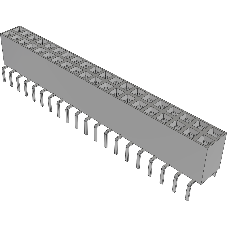 Samtec-BCS-120-T-D-PE-BE 连接器插头及 PCB 插座 Conn Socket Strip SKT 40 POS 2.54mm Solder ST Bottom Entry Thru-Hole TIGER CLAW™ Tube
