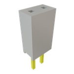 Conn Socket Strip SKT 2 POS Solder ST Top Entry Thru-Hole Bulk