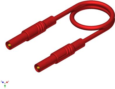 SKS Kontakttechnik-MLS GG 501 RED Test and Measurement Accessories Measuring lead, at either end 4 mm diameter plug with caged spring and 4 mm diameter socket for tower construction.