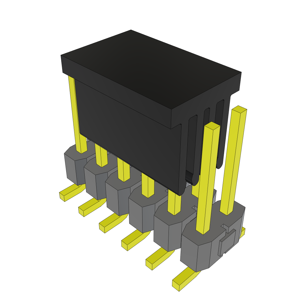 Samtec-TSM-106-02-F-DV-P-TR Steckverbinderleisten und Leiterplattenbuchsen Conn Unshrouded Header HDR 12 POS 2.54mm Solder ST Top Entry SMD T/R