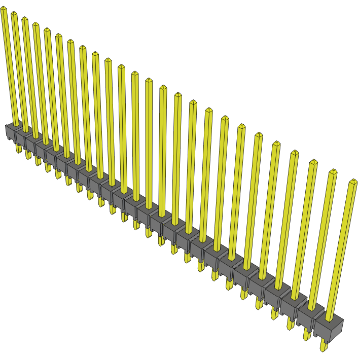 Samtec-TSW-125-19-T-S 连接器插头及 PCB 插座 Conn Unshrouded Header HDR 25 POS 2.54mm Solder ST Top Entry Thru-Hole Bulk