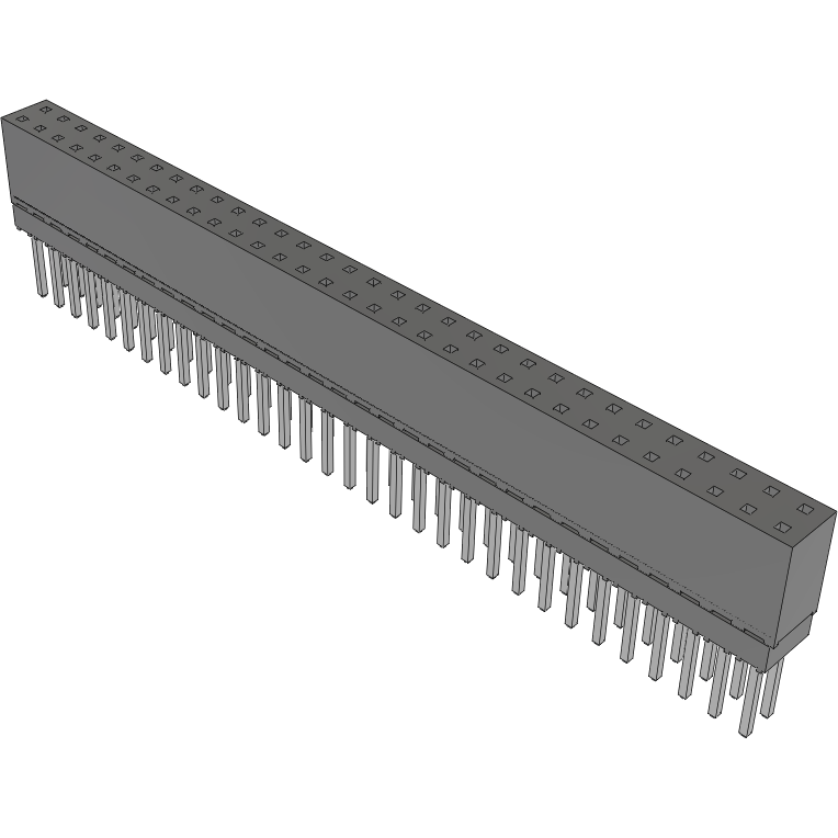 Samtec-ESQ-132-13-L-D Connector Headers and PCB Receptacles Conn Elevated Socket SKT 64 POS 2.54mm Solder ST Top Entry Thru-Hole Tube