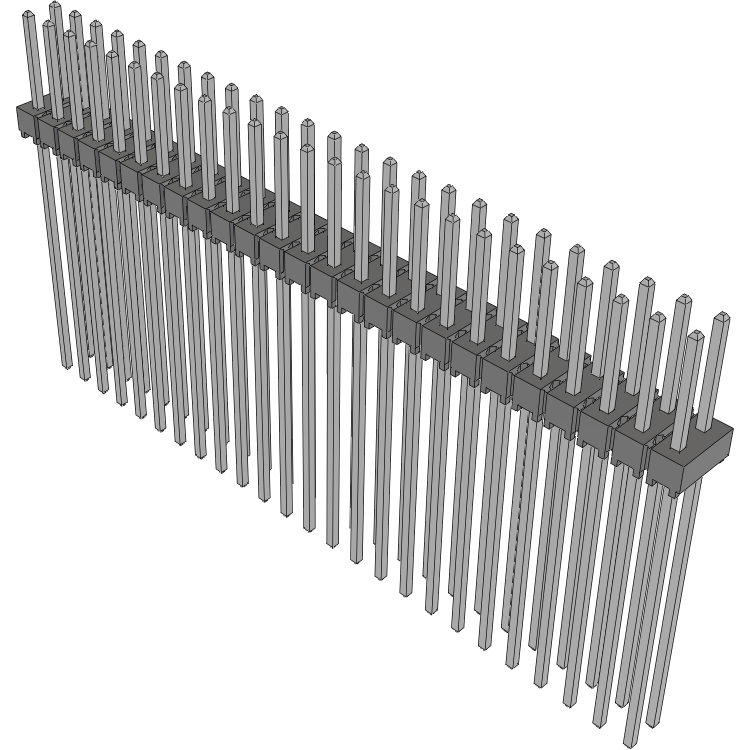 Samtec-HTSW-125-29-T-D Connector Headers and PCB Receptacles Conn Unshrouded Header HDR 50 POS 2.54mm Solder ST Top Entry Thru-Hole Bulk