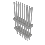 Conn Board Stacker HDR 16 POS 2mm Solder ST Top Entry Thru-Hole Bulk