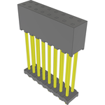 Conn Elevated Socket SKT 16 POS 2mm Solder ST Top Entry Thru-Hole Layer