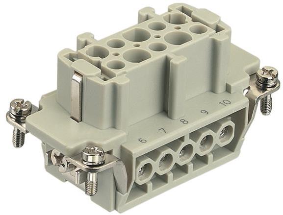 HARTING-09330102701 Conector rectangular Conn Rectangular F 10Power/2Ground POS Screw ST Panel Mount