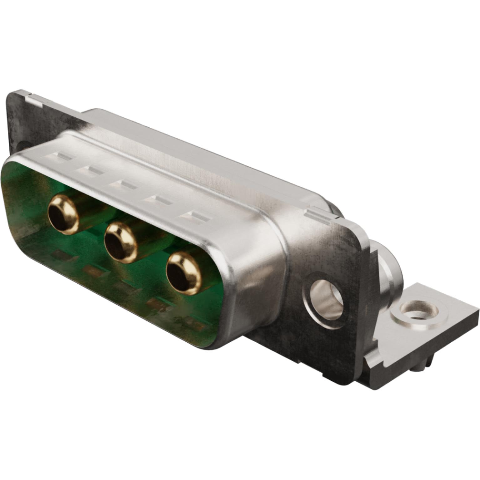 Molex-1731070356 Steckverbinder, D-Sub Conn D-Sub M 3Power POS 6.86mm Solder RA Thru-Hole 3 Terminal 1 Port Carton