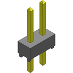 Conn Unshrouded Header HDR 2 POS Solder ST Top Entry Thru-Hole Bulk