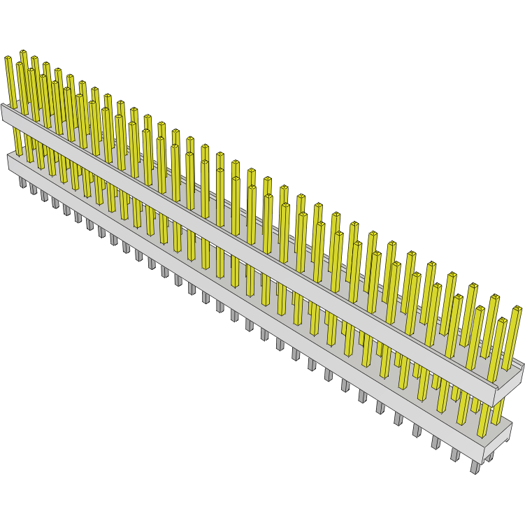 Samtec-HW-32-10-S-D-420-120 Connector Headers and PCB Receptacles Conn Board Stacker HDR 64 POS 2.54mm Solder ST Top Entry Thru-Hole Bulk