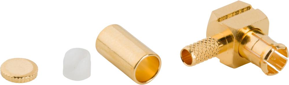 Amphenol RF-252102-75 Raccordement FR Conn MCX 0Hz to 6GHz 75Ohm Crimp RA Cable Mount PL Gold