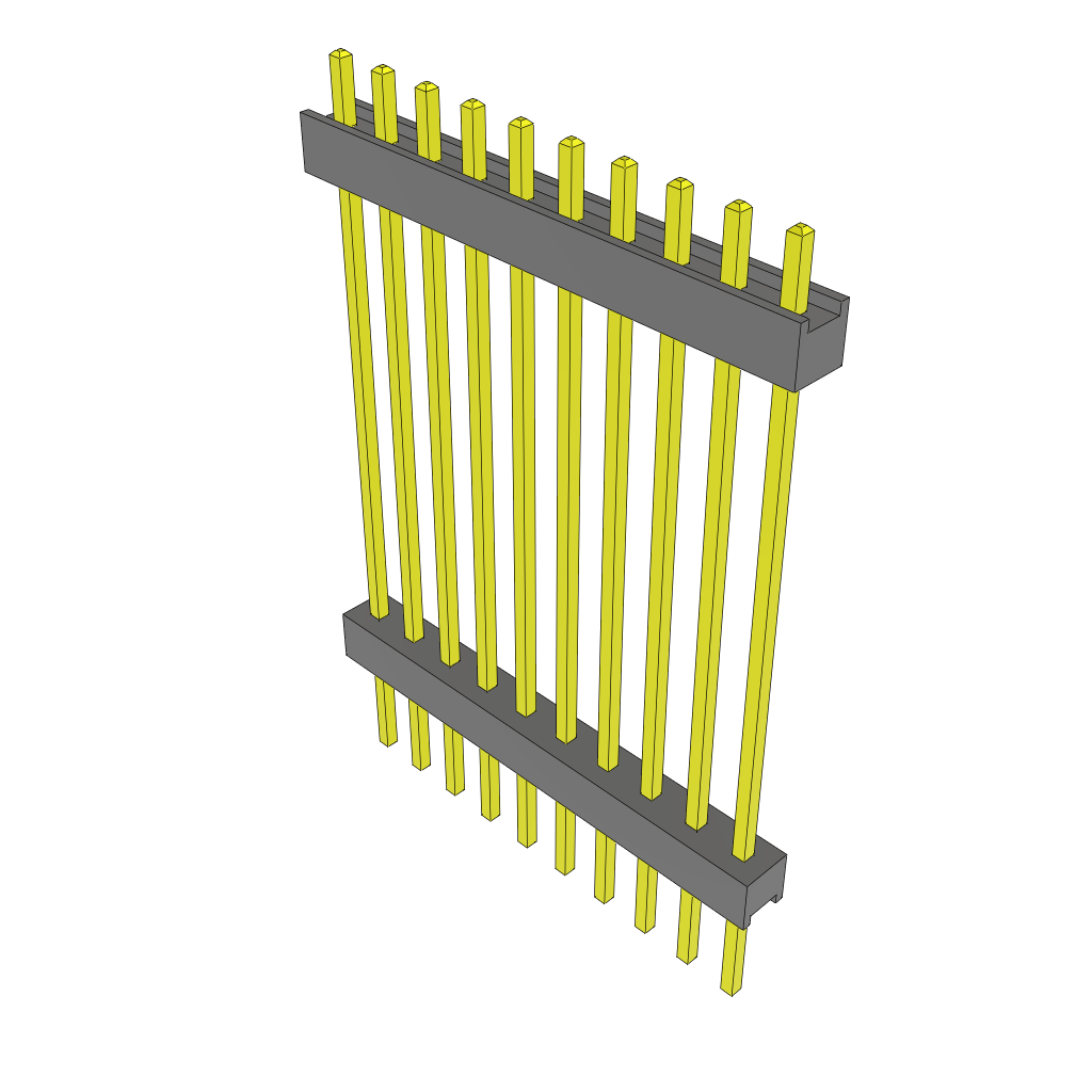 Samtec-ZW-10-14-T-S-1100-230 Connector Headers and PCB Receptacles Conn Board Stacker HDR 10 POS 2.54mm Solder ST Top Entry Thru-Hole Bulk
