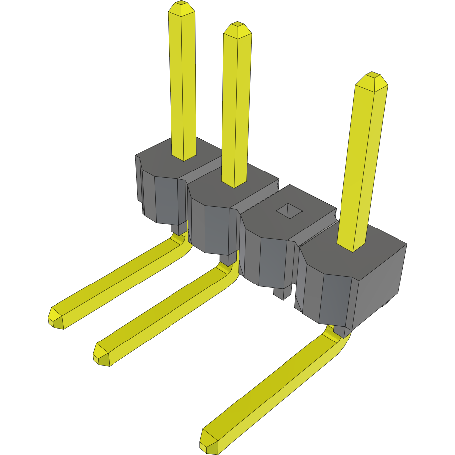 Samtec-TSW-104-22-G-S-RA-002 Steckverbinderleisten und Leiterplattenbuchsen Conn Unshrouded Header HDR 4 POS 2.54mm Solder RA Thru-Hole Bulk