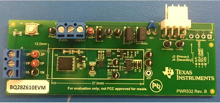Texas Instruments-BQ28Z610EVM-532 Placas y kits de desarrollo de administración de potencia BQ294502 Battery Management Evaluation Board