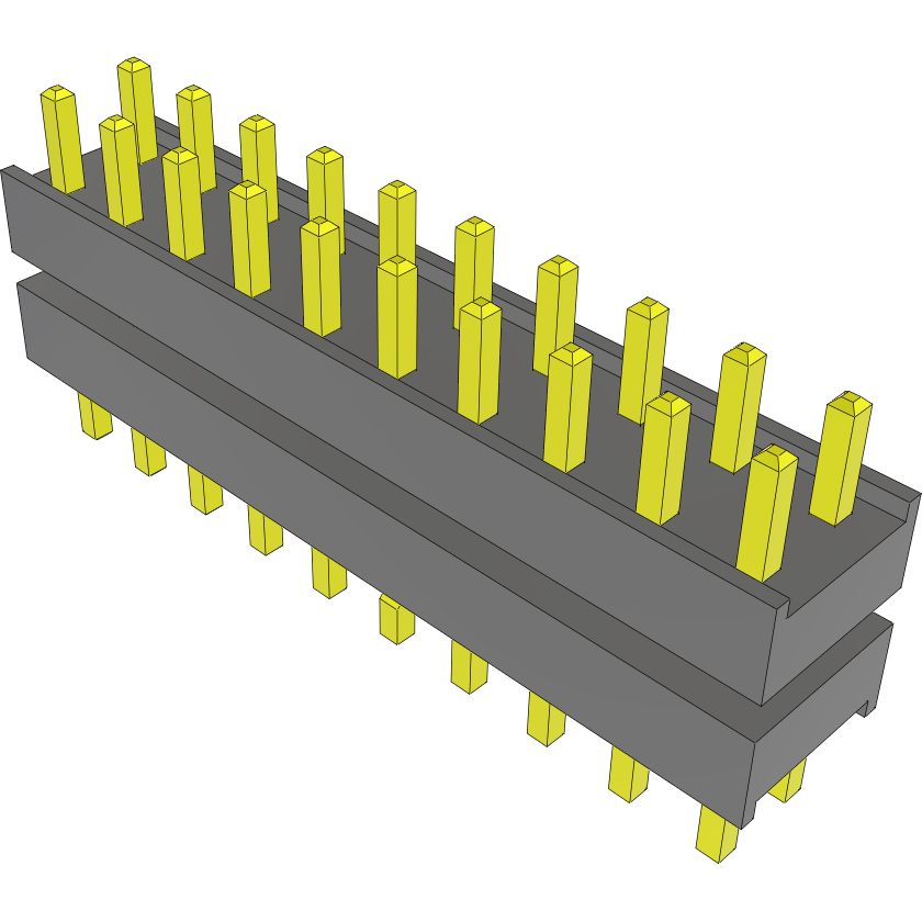 Samtec-DW-10-16-S-D-240-LL Steckverbinderleisten und Leiterplattenbuchsen Conn Board Stacker HDR 20 POS 2.54mm Solder ST Top Entry Thru-Hole Bulk