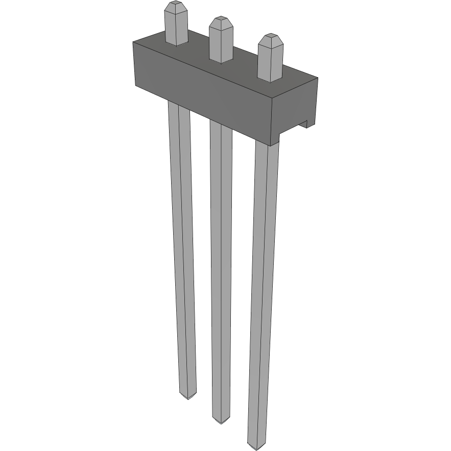 Samtec-MTMM-103-13-T-S-050 Steckverbinderleisten und Leiterplattenbuchsen Conn Unshrouded Header HDR 3 POS 2mm Solder ST Top Entry Thru-Hole Bulk