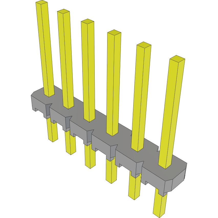 Samtec-MTLW-106-08-L-S-330 Cabezales del conector y receptáculos PCB Conn Unshrouded Header HDR 6 POS 2.54mm Solder ST Top Entry Thru-Hole Bulk