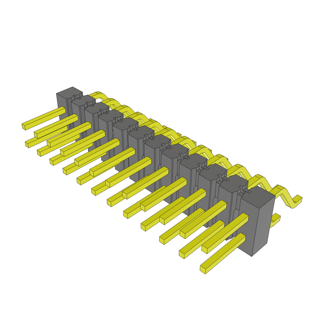 Samtec-TSM-112-01-L-DH Cabezales del conector y receptáculos PCB Conn Unshrouded Header HDR 24 POS 2.54mm Solder RA Side Entry SMD Tube