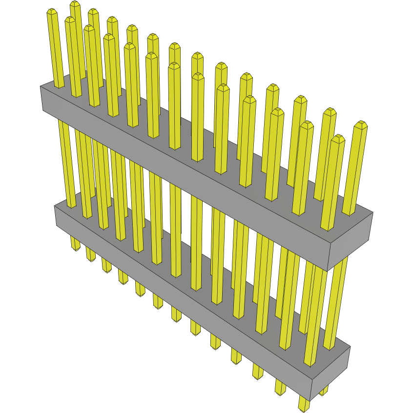 Samtec-TW-13-08-G-D-500-100 连接器插头及 PCB 插座 Conn Board Stacker HDR 26 POS 2mm Solder ST Top Entry Thru-Hole Bulk