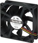 SANYO DENKI-9S0824L4011 Gebläse und Lüfter DC Fan Axial Ball Bearing 24V 10V to 26.4V 23.3CFM 16dB 80 X 80 X 25mm