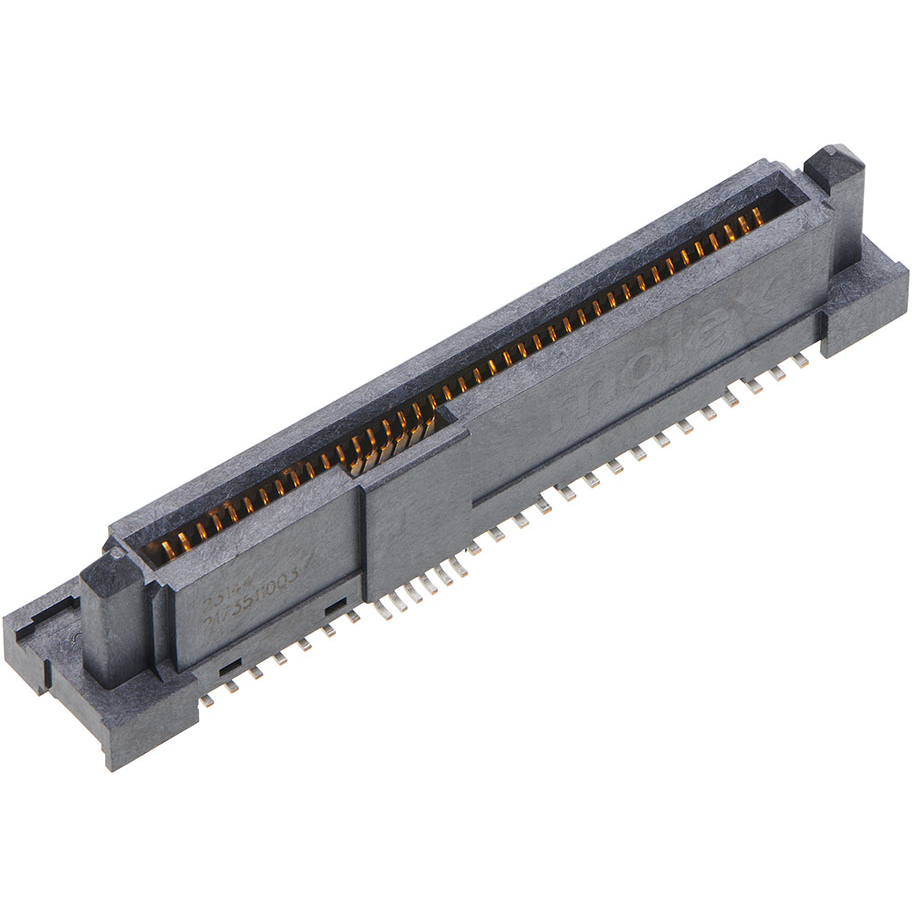 Molex-217351-1003 Conector SCSI SAS-4/PCIe-5 Receptacle, Vertical, Surface Mount