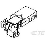 TE Connectivity-1612120-1 分立接线罩连接器 Conn Housing F 2 POS Crimp ST Cable Mount Yellow Bag