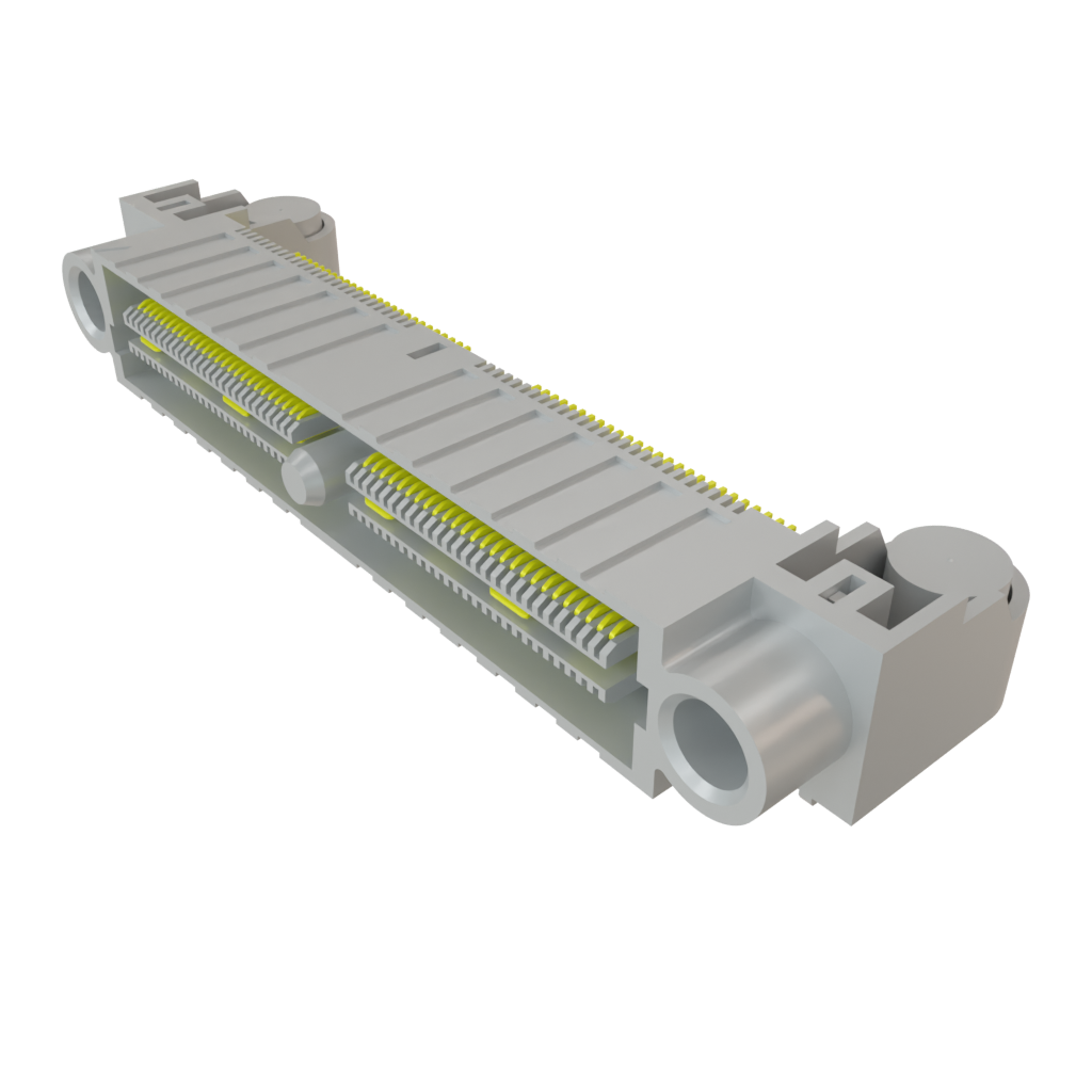 Samtec-QFS-052-02-SL-D-RA Connector Headers and PCB Receptacles Conn Micro High Speed Socket Strip SKT 104 POS 0.635mm Solder RA Side Entry SMD/Thru-Hole Tray